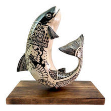 Load image into Gallery viewer, Hand Painted Wooden Sea Bass Table Top Figurine
