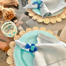 Load image into Gallery viewer, Iraca Palm Napkin Ring - Handmade Eco-Friendly Table Decor, Fish design