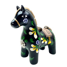 Load image into Gallery viewer, Ceramic Hand Painted Andean Horse With Sterling Silver Rosette