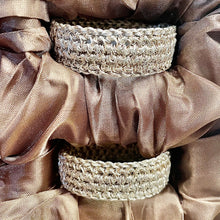 Load image into Gallery viewer, Set of Two Handcrafted Crochet Napkin Rings in 950 Peruvian Sterling Silver – Elegant Table Decor