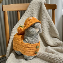 Load image into Gallery viewer, Alpaca Stuffed Animal in Pumpkin Outfit
Baby Alpaca Fiber Handmade in Peru