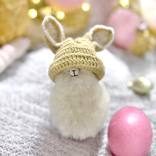 Load image into Gallery viewer, Handcrafted Stuffed Llama with Easter Bunny Hat - Sustainable and Unique Decor