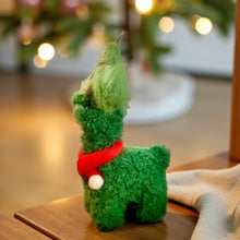 Load image into Gallery viewer, Mini Grinch Alpaca Stuffed Animal Handmade in Peru Baby Alpaca Wool