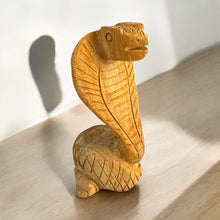 Load image into Gallery viewer, Handcrafted Palo Santo Cobra Totem | Ethically Sourced Wildlife Decor | Symbol of Transformation & Protection