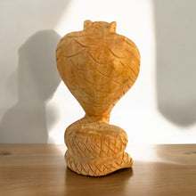 Load image into Gallery viewer, Handcrafted Palo Santo Cobra Totem | Ethically Sourced Wildlife Decor | Symbol of Transformation & Protection