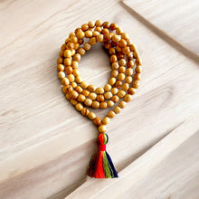 Load image into Gallery viewer, 108 Palo Santo Beads Mala Necklace | Handcrafted for Meditation & Mindfulness | Ethically Sourced Aromatic Wood