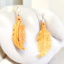 Load image into Gallery viewer, Handcrafted Feather Earrings Made of Palo Santo | Beautifully Carved from Ethically Sourced Palo Santo Wood | Represents Spirituality, Nature, and Unique Artisan Craftsmanship