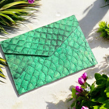 Load image into Gallery viewer, Handcrafted Paiche Fish Leather Clutch | Sustainable & Unique