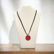 Load image into Gallery viewer, Handmade Sustainable Bamboo & Sea Bass Leather Necklace Charm | Unique Eco-Friendly Jewelry Gift