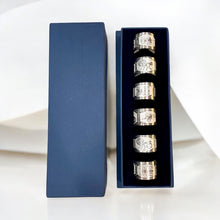 Load image into Gallery viewer, Elegant Nazca Lines Silver Plated
Napkin Rings - Set of 6 Unique Peruvian
Table Decor