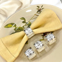 Load image into Gallery viewer, Elegant Nazca Lines Silver Plated
Napkin Rings - Set of 6 Unique Peruvian
Table Decor