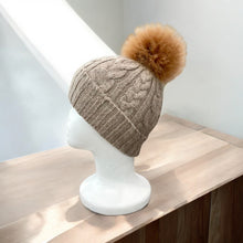 Load image into Gallery viewer, Luxury Handmade Cable Knit Alpaca
Hat | 100% Baby Alpaca Wool | Hypoallergenic & Eco-Friendly