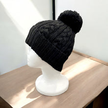 Load image into Gallery viewer, Luxury Handmade Cable Knit Alpaca
Hat | 100% Baby Alpaca Wool | Hypoallergenic & Eco-Friendly