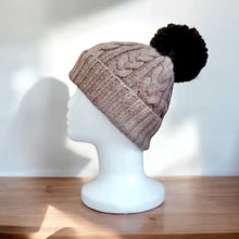 Load image into Gallery viewer, Luxury Handmade Cable Knit Alpaca
Hat | 100% Baby Alpaca Wool | Hypoallergenic & Eco-Friendly