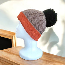 Load image into Gallery viewer, Handmade Luxury Cable Knit Alpaca Hat | 100% Baby Alpaca Wool | Hypoallergenic & Eco-Friendly