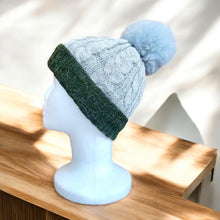 Load image into Gallery viewer, Handmade Luxury Cable Knit Alpaca Hat | 100% Baby Alpaca Wool | Hypoallergenic & Eco-Friendly