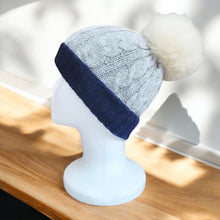 Load image into Gallery viewer, Handmade Luxury Cable Knit Alpaca Hat | 100% Baby Alpaca Wool | Hypoallergenic & Eco-Friendly