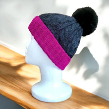 Load image into Gallery viewer, Handmade Luxury Cable Knit Alpaca Hat | 100% Baby Alpaca Wool | Hypoallergenic & Eco-Friendly