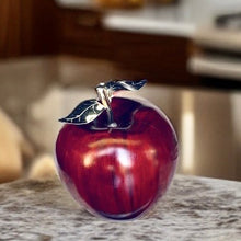 Load image into Gallery viewer, Wooden Apple With Sterling Silver Stem