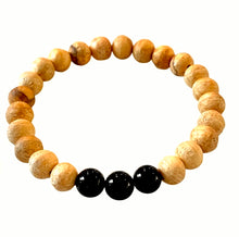 Load image into Gallery viewer, Palo Santo and Onyx Bracelet
