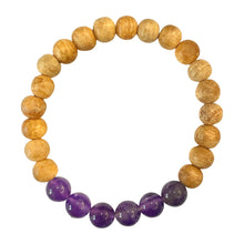 Load image into Gallery viewer, Palo Santo and Amethyst Gemstone  Bracelets