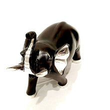 Load image into Gallery viewer, Cedar Elephant Sculpture with Sterling Silver Accents