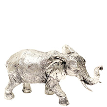 Load image into Gallery viewer, Silver Plated Family of Elephants Figurines
