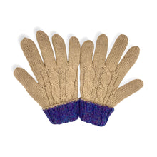 Load image into Gallery viewer, Baby Alpaca Cable Knit Unisex Gloves- Reversible