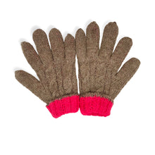 Load image into Gallery viewer, Baby Alpaca Cable Knit Unisex Gloves- Reversible