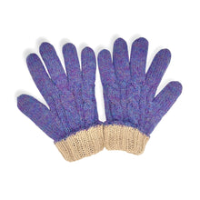 Load image into Gallery viewer, Baby Alpaca Cable Knit Unisex Gloves- Reversible