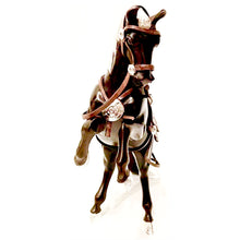 Load image into Gallery viewer, Proud Horse Sculpture-Mahogany Wood & Sterling Silver Accents