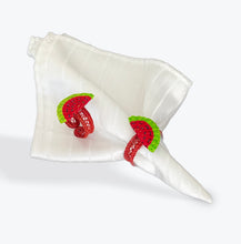Load image into Gallery viewer, Iraca Palm Napkin Ring - Handmade Eco-Friendly Table Decor,  Watermelon Design