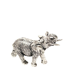 Load image into Gallery viewer, Silver Plated Family of Elephants Figurines