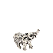 Load image into Gallery viewer, Silver Plated Family of Elephants Figurines