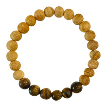 Load image into Gallery viewer, Palo Santo And Tiger Eye Gemstone Bracelet