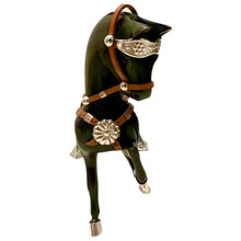 Load image into Gallery viewer, Walking Horse Sculpture-Cedar Wood &amp; Sterling Silver Accents
