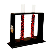 Load image into Gallery viewer, Minimalistic Mahogany Wood Stand With Sterling Silver Accents