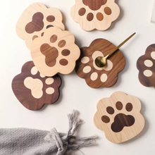 Load image into Gallery viewer, Walnut Paw Coasters
