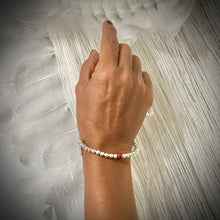 Load image into Gallery viewer, Bangle Bracelet-Silver Beads & Huayruro