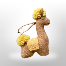 Load image into Gallery viewer, Alpaca Fabric Sleepy Llama Keychain