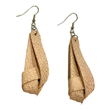 Load image into Gallery viewer, Genuine Mahi-Mahi  Fish Leather knot Earrings