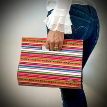 Load image into Gallery viewer, Handle Clutch Bag-Peruvian Manta Loom