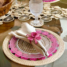 Load image into Gallery viewer, Handmade Iraca Placemats - Eco-Friendly 14"Diameter Natural Fiber Table Decor, Spiral Design