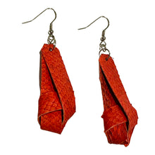 Load image into Gallery viewer, Genuine Mahi-Mahi  Fish Leather knot Earrings