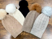 Load image into Gallery viewer, Luxury Handmade Cable Knit Alpaca
Hat | 100% Baby Alpaca Wool | Hypoallergenic & Eco-Friendly