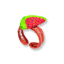 Load image into Gallery viewer, Iraca Palm Napkin Ring - Handmade Eco-Friendly Table Decor,  Watermelon Design