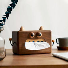 Load image into Gallery viewer, Walnut/Beech Wood Tissue Box Holder-Monster