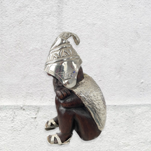 Load image into Gallery viewer, Hand Carved Wooden Figurine-Small Sitting Boy