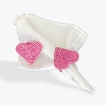 Load image into Gallery viewer, Iraca Palm Napkin Ring - Handmade Eco-Friendly Table Decor, Heart Design