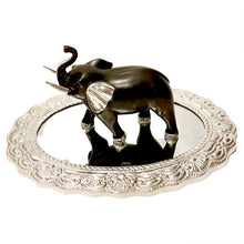 Load image into Gallery viewer, Cedar Elephant Sculpture with Sterling Silver Accents